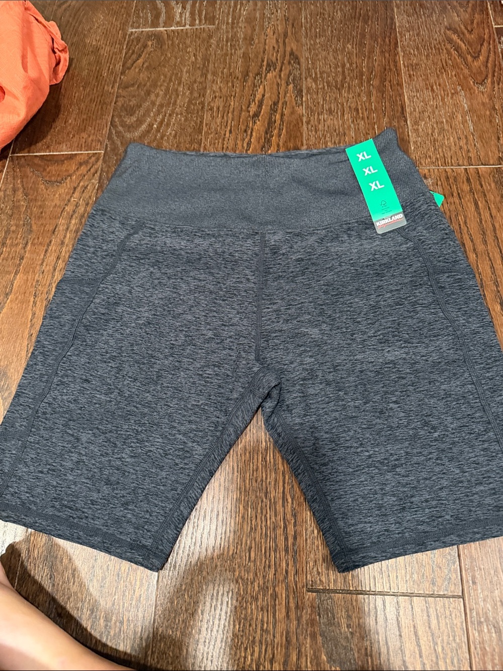 Kirklands Charcoal Gray High-Waist Bike Shorts - XL